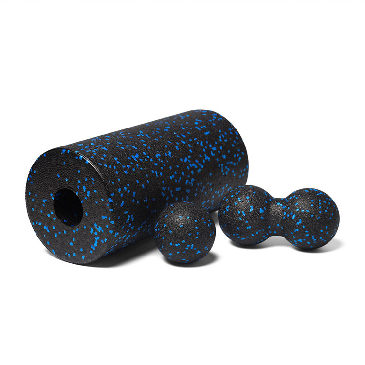 High Density Yoga Muscle Back Pain Massage Black Extra Firm EPP Foam Roller Set