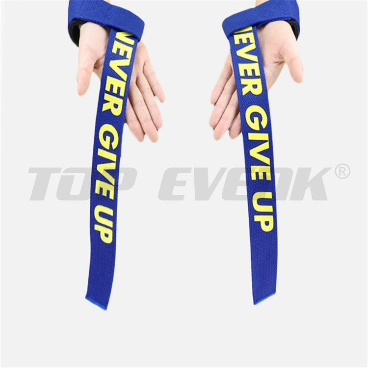 Custom Logo Wrist Protection Bodybuilding Training Gym Weight Lifting Wrist Straps