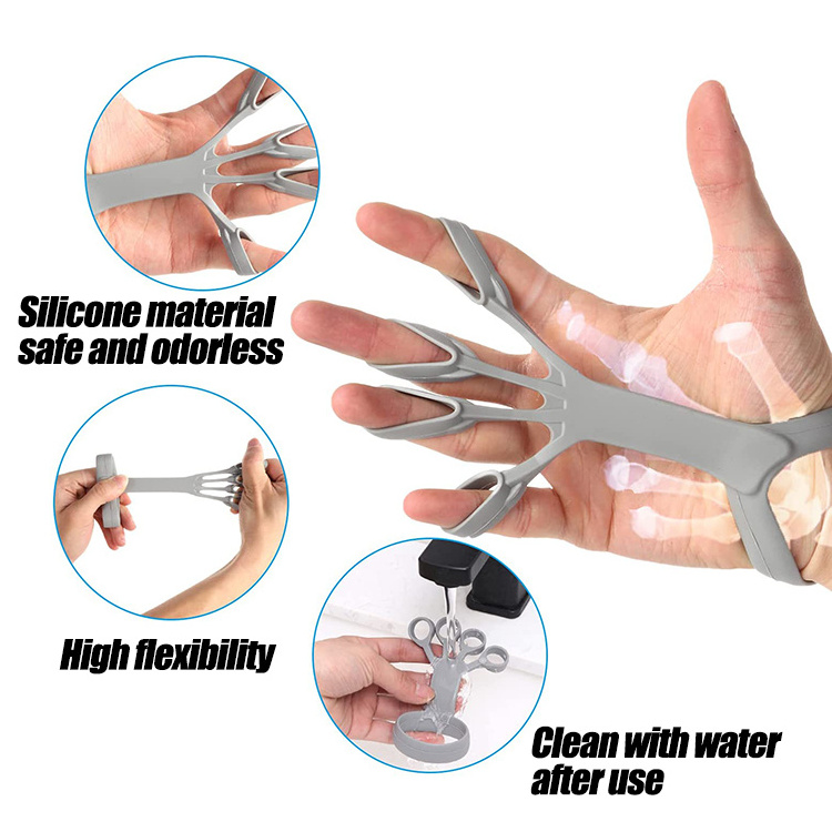 Device Finger Exercise Hand Strengthener Stretcher Hand Trainer Rehabilitation Training Equipment Muscle Tool Silicone Hand Grip