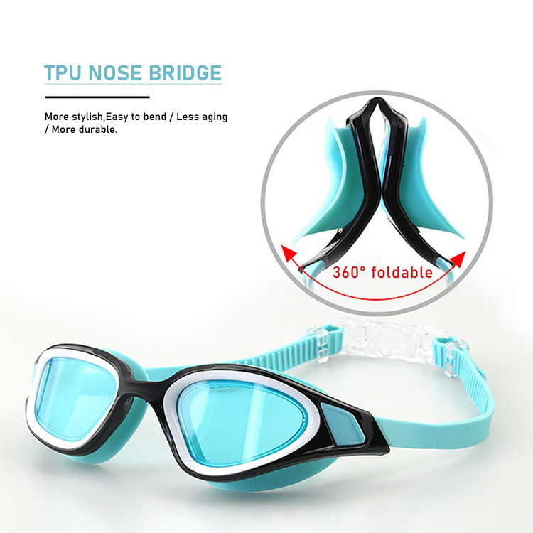 Custom Logo Night Vision Best Waterproof Swimming Goggles