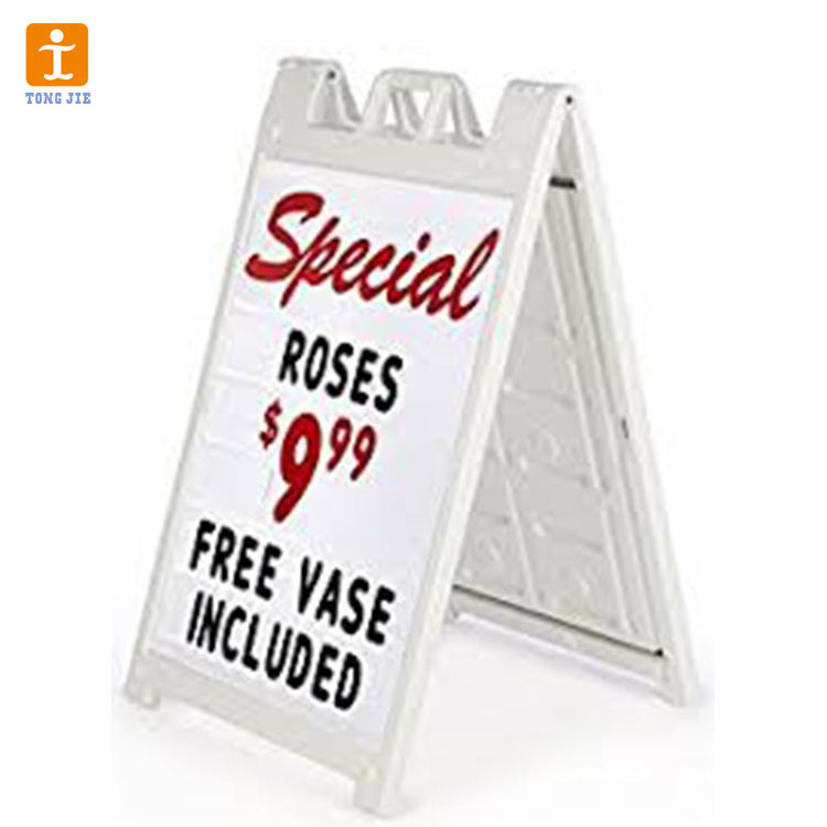 A Frame Sidewalk Sign Outdoor Poster Holder Stand One Sided Poster Outdoor Advertising Sign