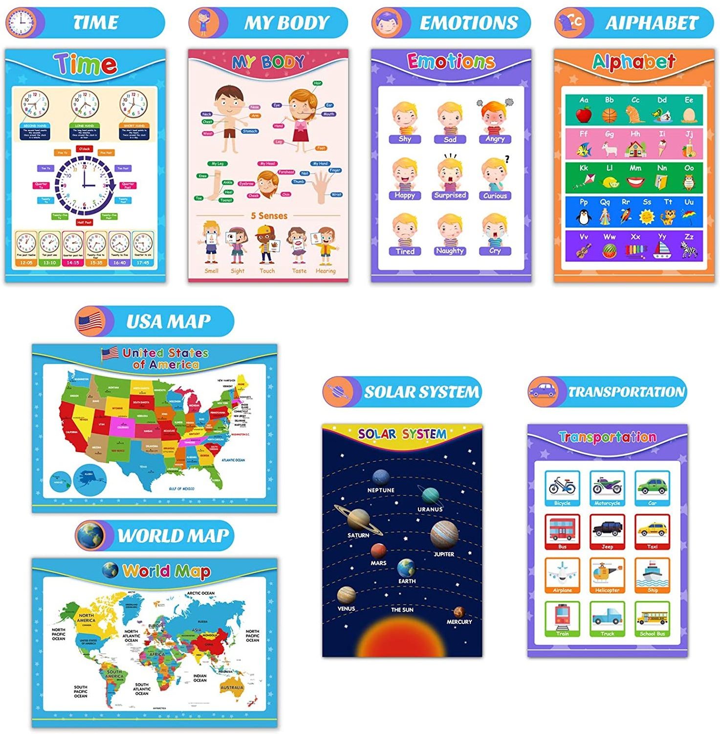 Material Baby Early Educational Poster Preschool ABC Poster Printing