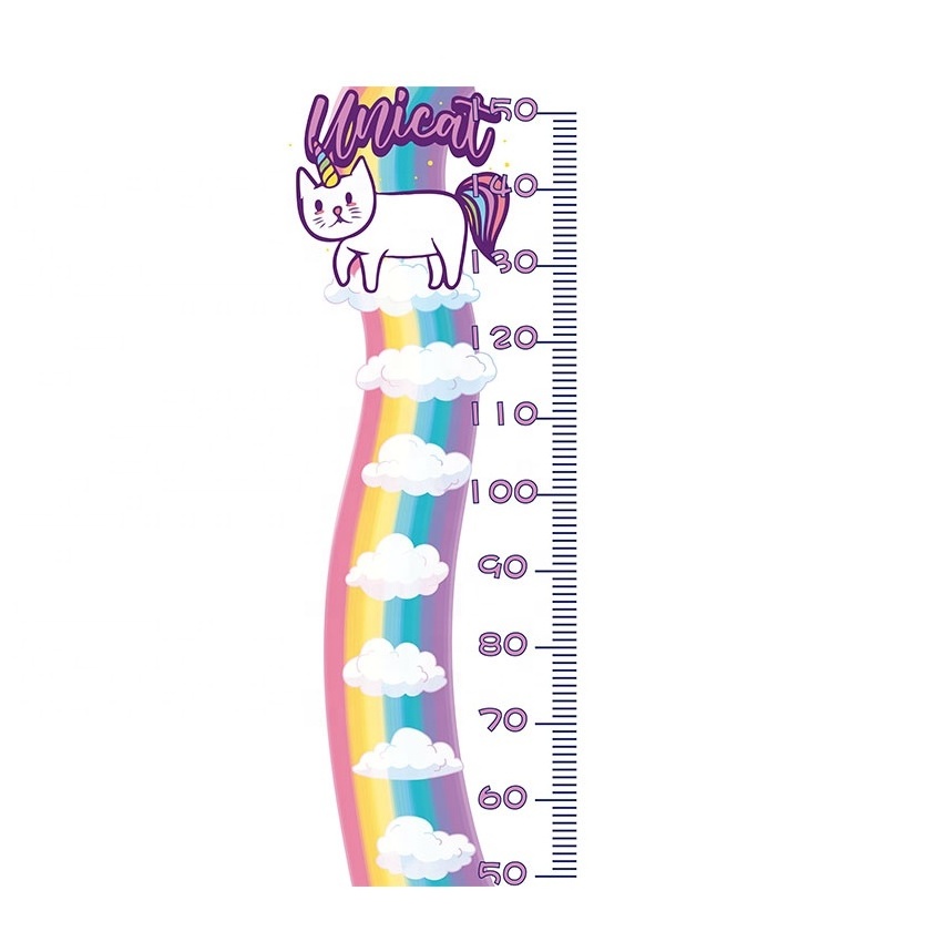 Stickers Cute Acrylic Animal Wall Sticker Giraffe Height Growth Chart For Kids Bedroom Decoration