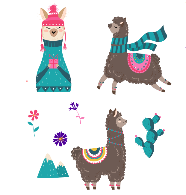 Cute Alpaca Sticker Pack For Kids, Teens, Girl, Adults, Waterproof Vinyl Llama Animal Cartoon Stickers