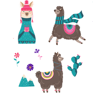 Cute Alpaca Sticker Pack For Kids, Teens, Girl, Adults, Waterproof Vinyl Llama Animal Cartoon Stickers