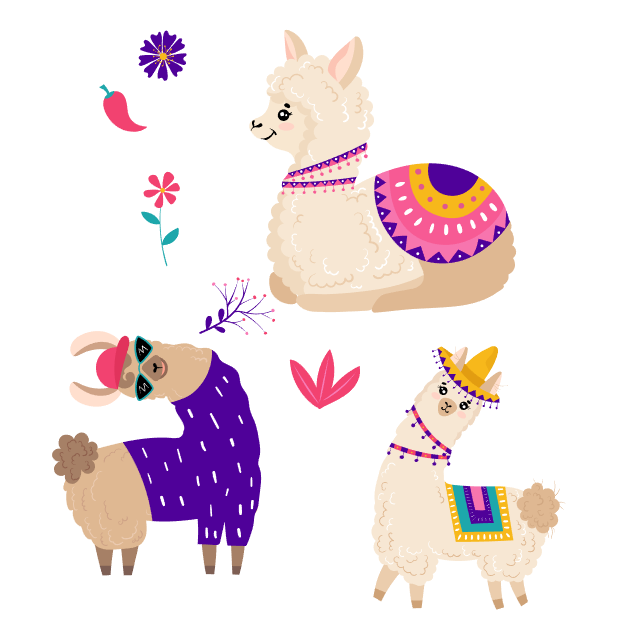 Cute Alpaca Sticker Pack For Kids, Teens, Girl, Adults, Waterproof Vinyl Llama Animal Cartoon Stickers