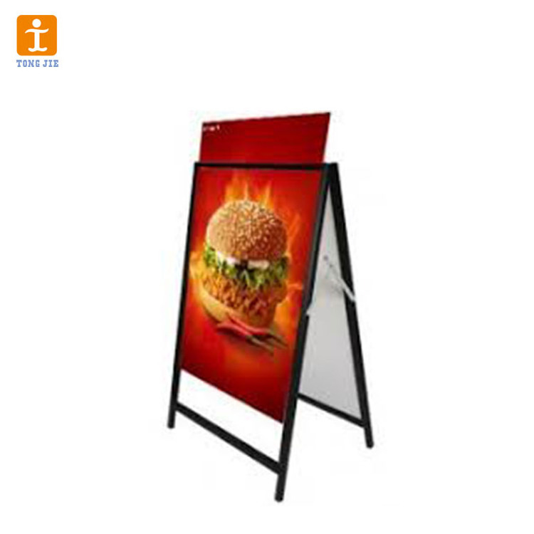 A Frame Sidewalk Sign Outdoor Poster Holder Stand One Sided Poster Outdoor Advertising Sign