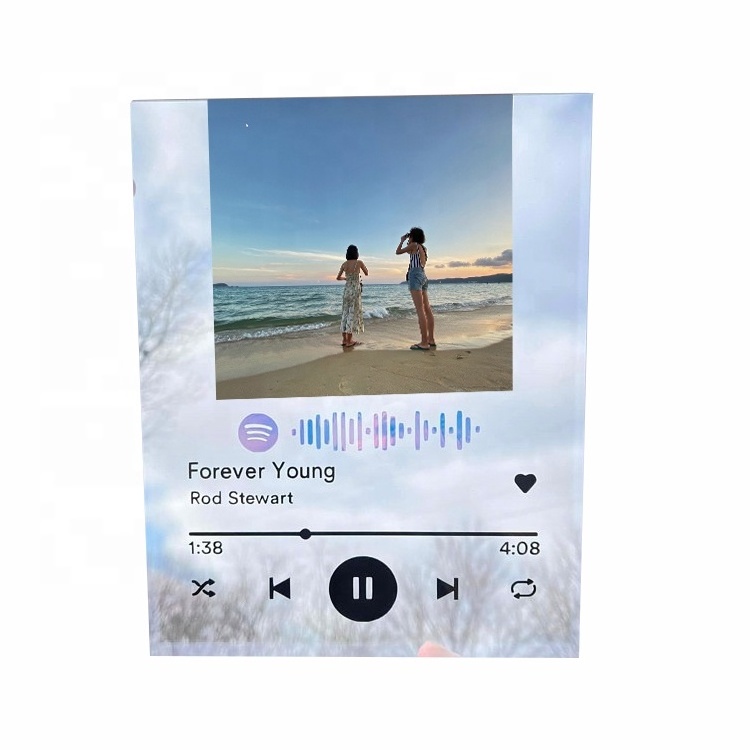 Personalized Movie Plaque Album and your own Photo Gift Glass Art Acrylic Song spotify Plaque