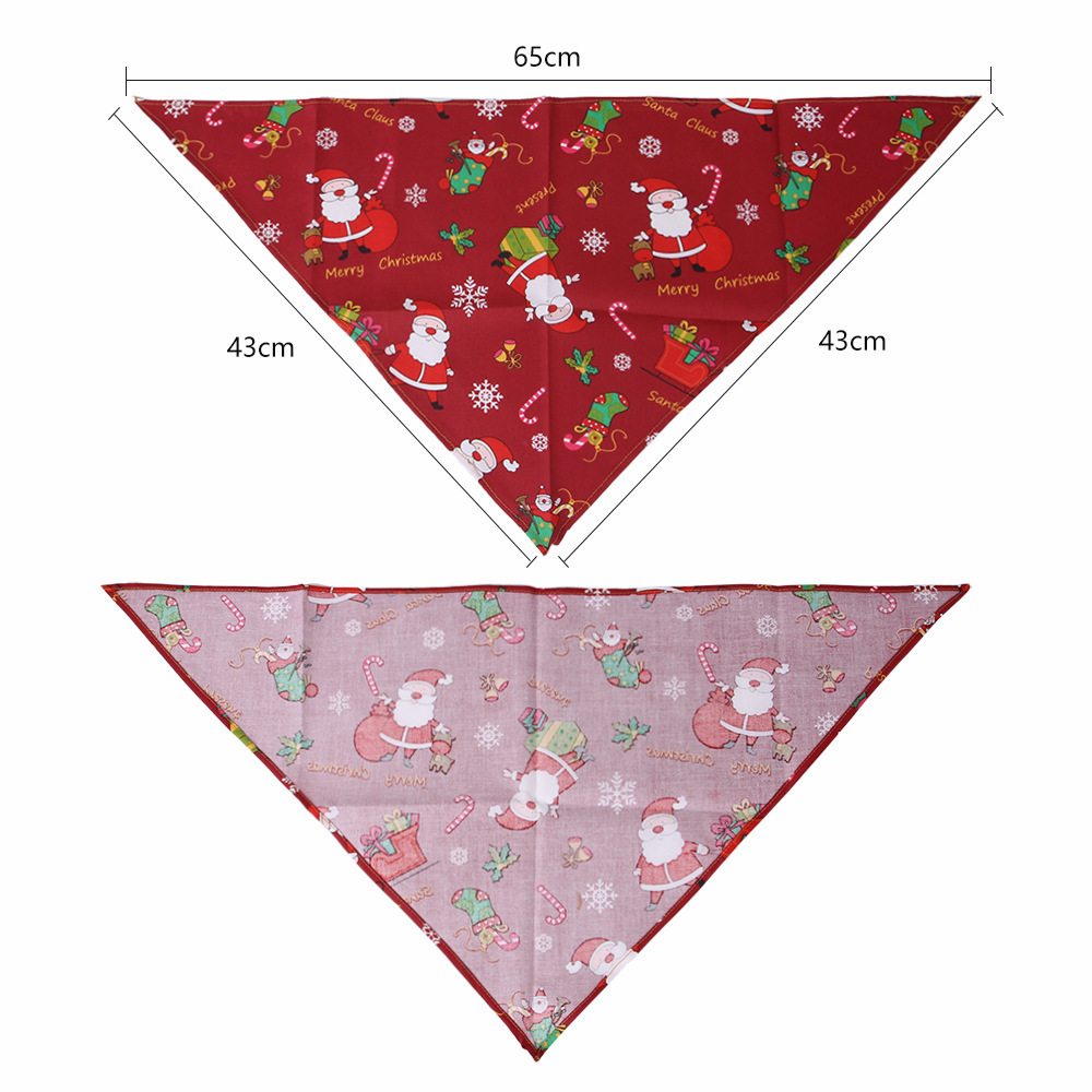 Ready To Ship 2023 Wholesale Pet Bandana Scarf Custom Dog Christmas Bandana For Dog