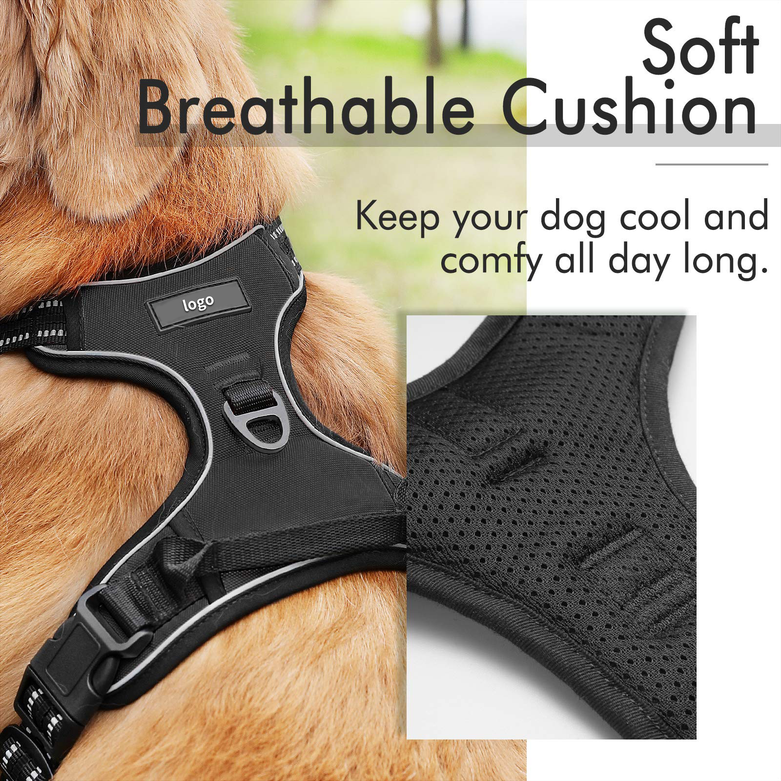 Manufacturers Oem Odm Custom Personalized High Quality Adjustable Designer Luxury No Pull Dog Harness Custom Dog Pet Harnesses