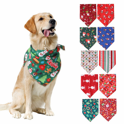 Ready To Ship 2023 Wholesale Pet Bandana Scarf Custom Dog Christmas Bandana For Dog