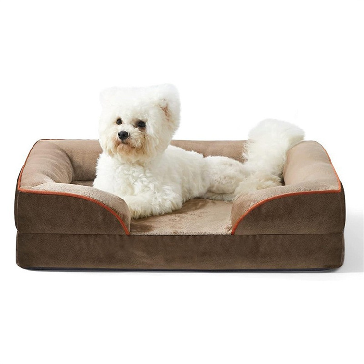 Wholesale Custom Logo Large Medium Small Non Slip Washable Luxury Orthopedic Pet Beds Xxl Dog Bed