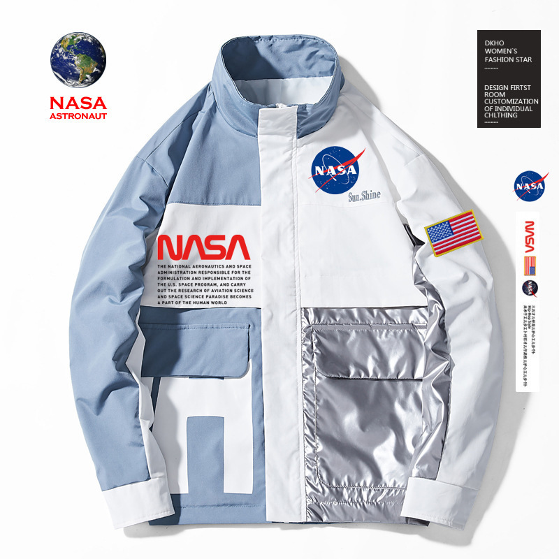 nasa bomber jacket high street hiphop customized trendy fashion windbreaker mens coat techwear streetwear coach nasa jacket