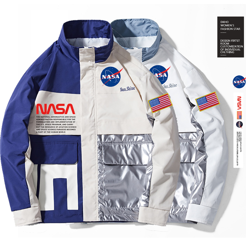 nasa bomber jacket high street hiphop customized trendy fashion windbreaker mens coat techwear streetwear coach nasa jacket