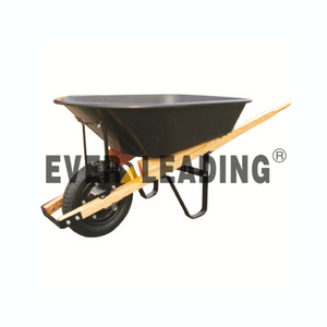 5 CU.FT. Wheelbarrow Manufacturer Plastic Tray Wood Handle