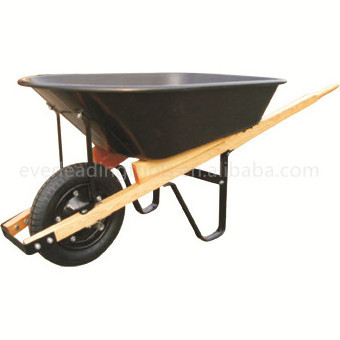 5 CU.FT. Wheelbarrow Manufacturer Plastic Tray Wood Handle