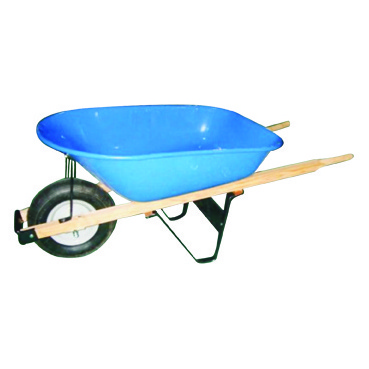 6 CU.FT. Wood Handle Wheelbarrow Manufacturer Tray Material Powder Coated