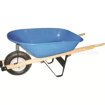 6 CU.FT. Wood Handle Wheelbarrow Manufacturer Tray Material Powder Coated