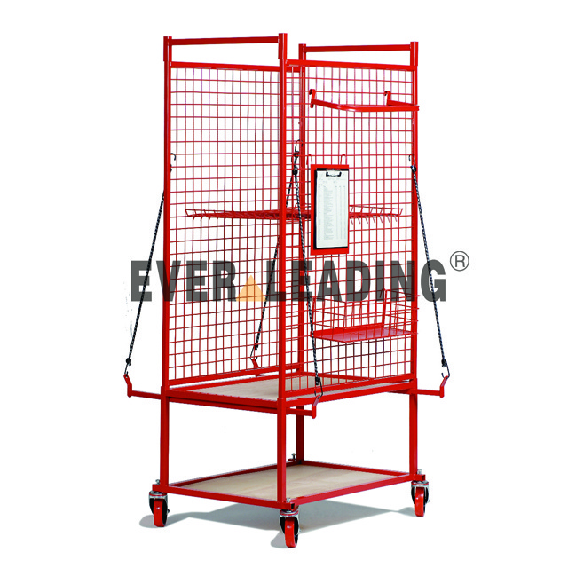 Powder coating metal auto detailing cart