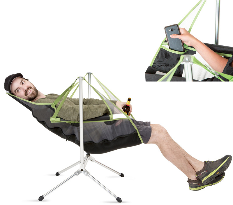 Portable backpack outdoor beach aluminium swinging rocking camp foldable relax folding recliners camping chair for kids