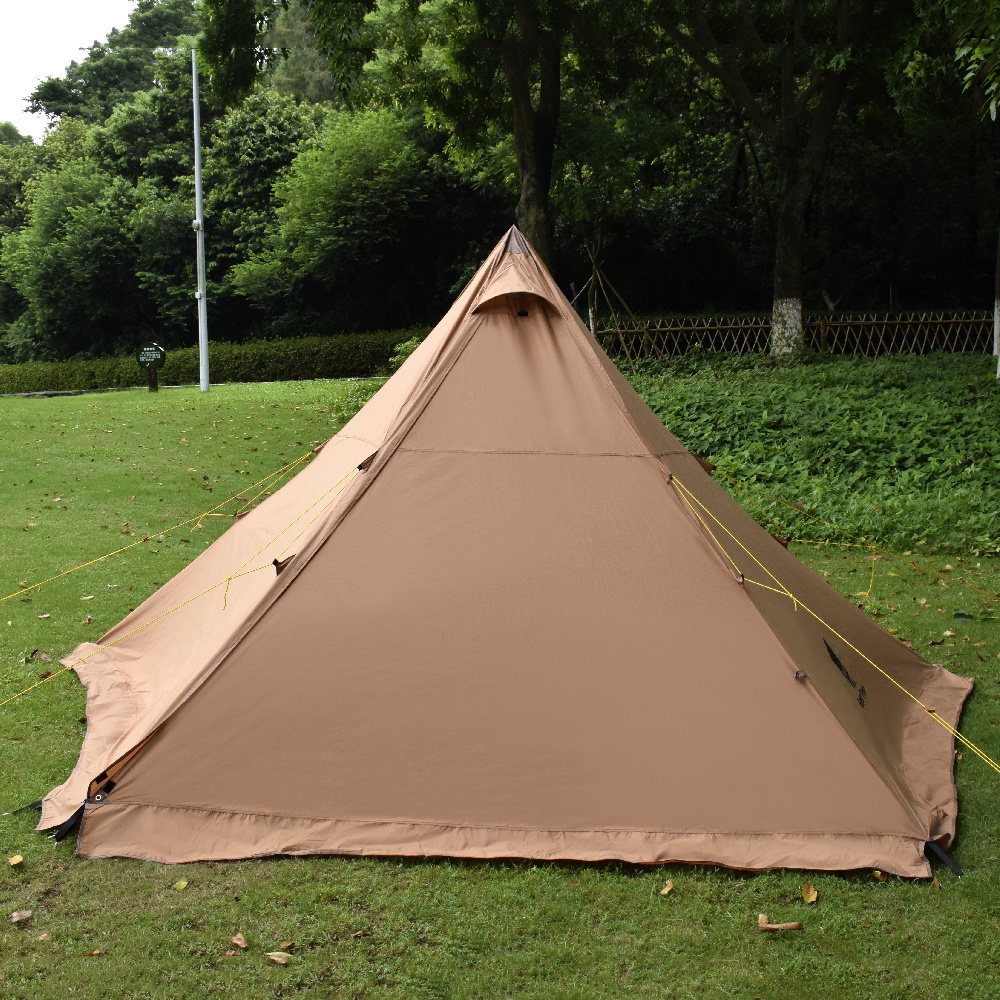 Glamping Canvas Camping Family Tent Windproof Indian Pyramid Tent