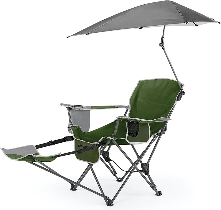 Heavy Duty Cheap Folding Camping Chair With Canopy Footrest