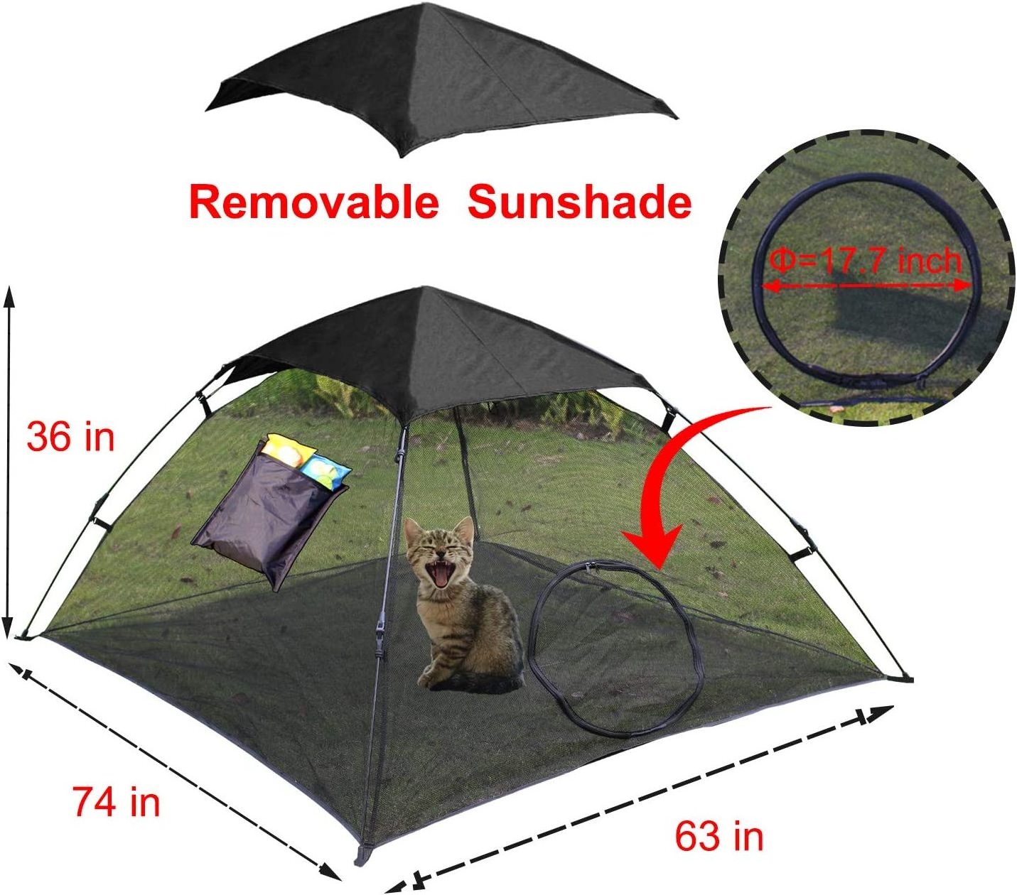 Premium Large Outdoor Pop up Foldable Pet Cat Bed Tent