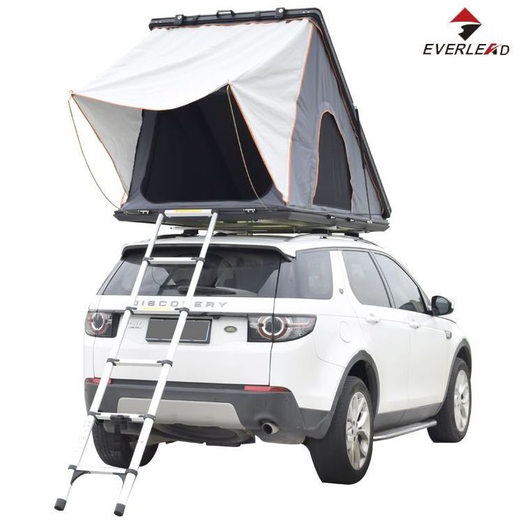 2 person aluminum triangle hard shell car roof top tent