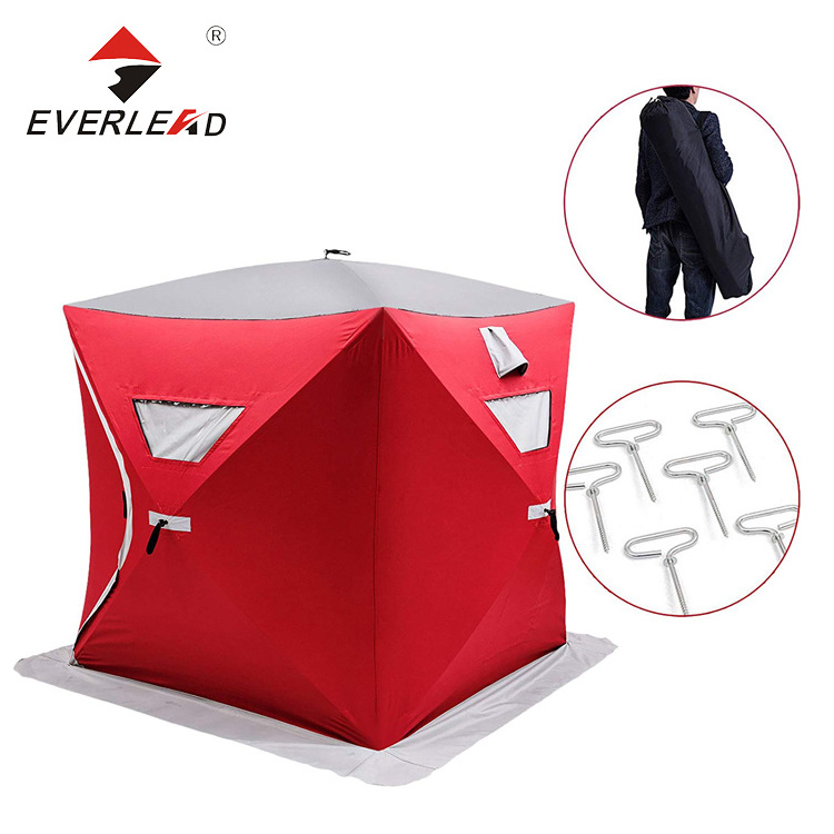 Camping Equipment Outdoor Portable Pop Up Fish Shelter Cube Winter Ice Fishing Tent