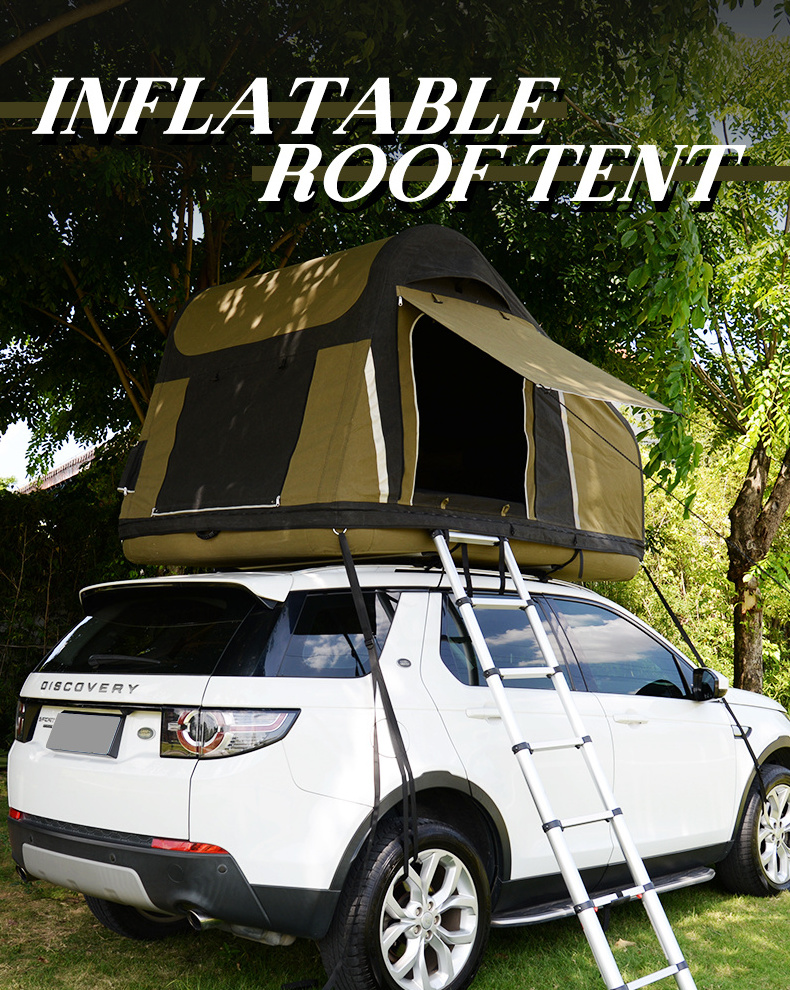 2-3 Person Portable Travel Outdoor Car Roof Top Tent Inflatable Camping Tent