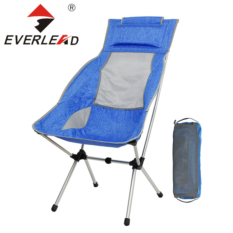 Lightweight Folding High Back Camping Chair with Headrest