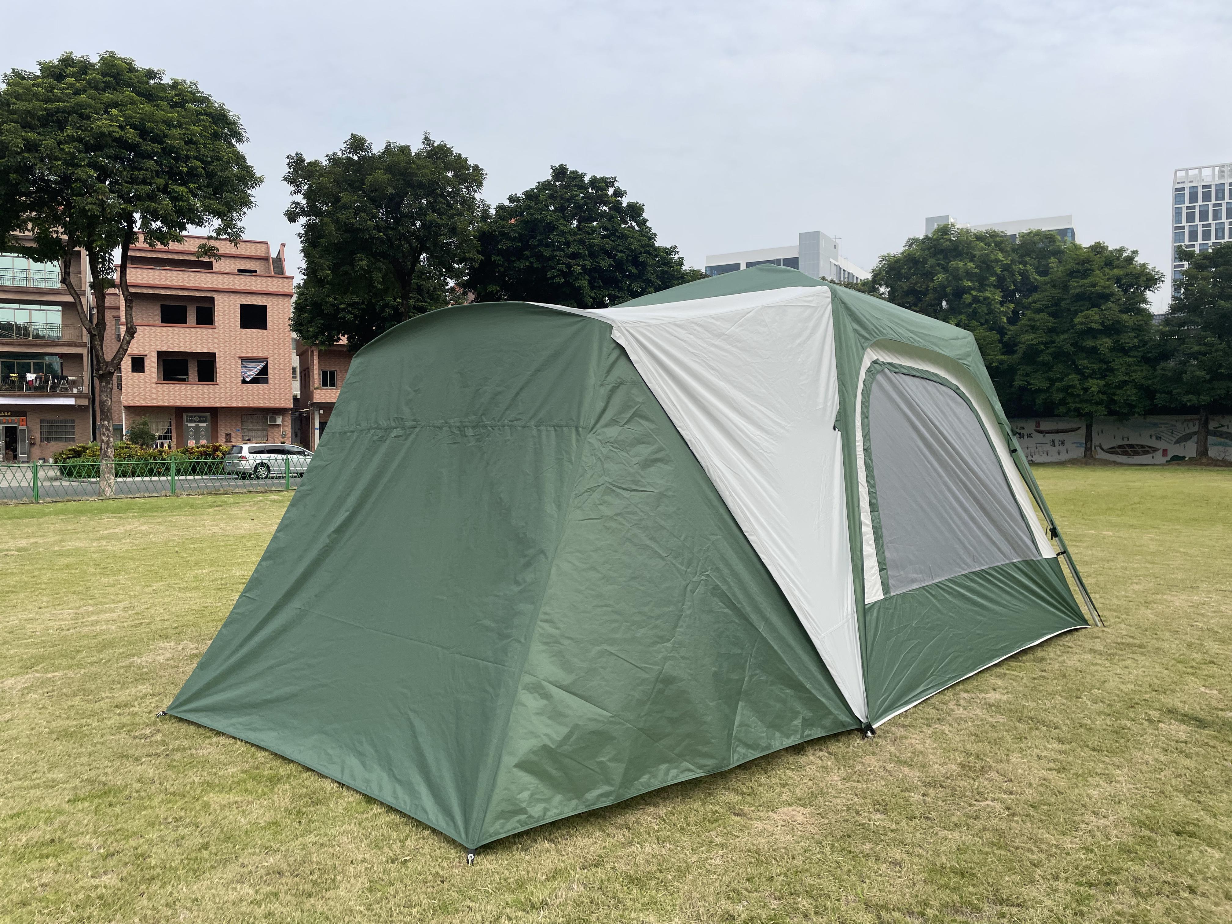 New Design 6-8 Person Outdoor Waterproof Folding Fiberglass Poles Luxury Camping Glamping Tent