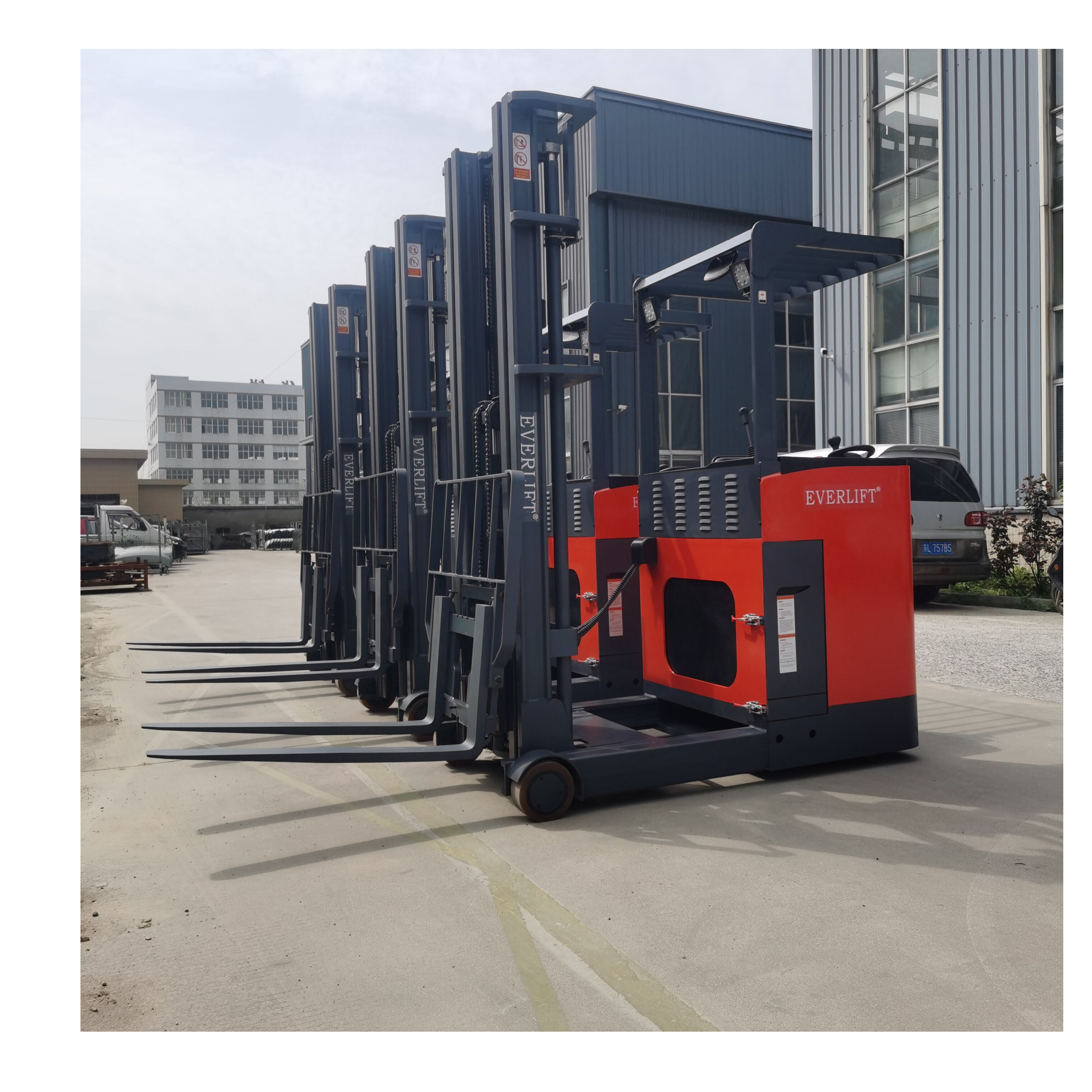 Hot sale economic legness forklift price 1.5ton 2 ton electric reach truck stacker with 6m 7 m triplex mast AC motor