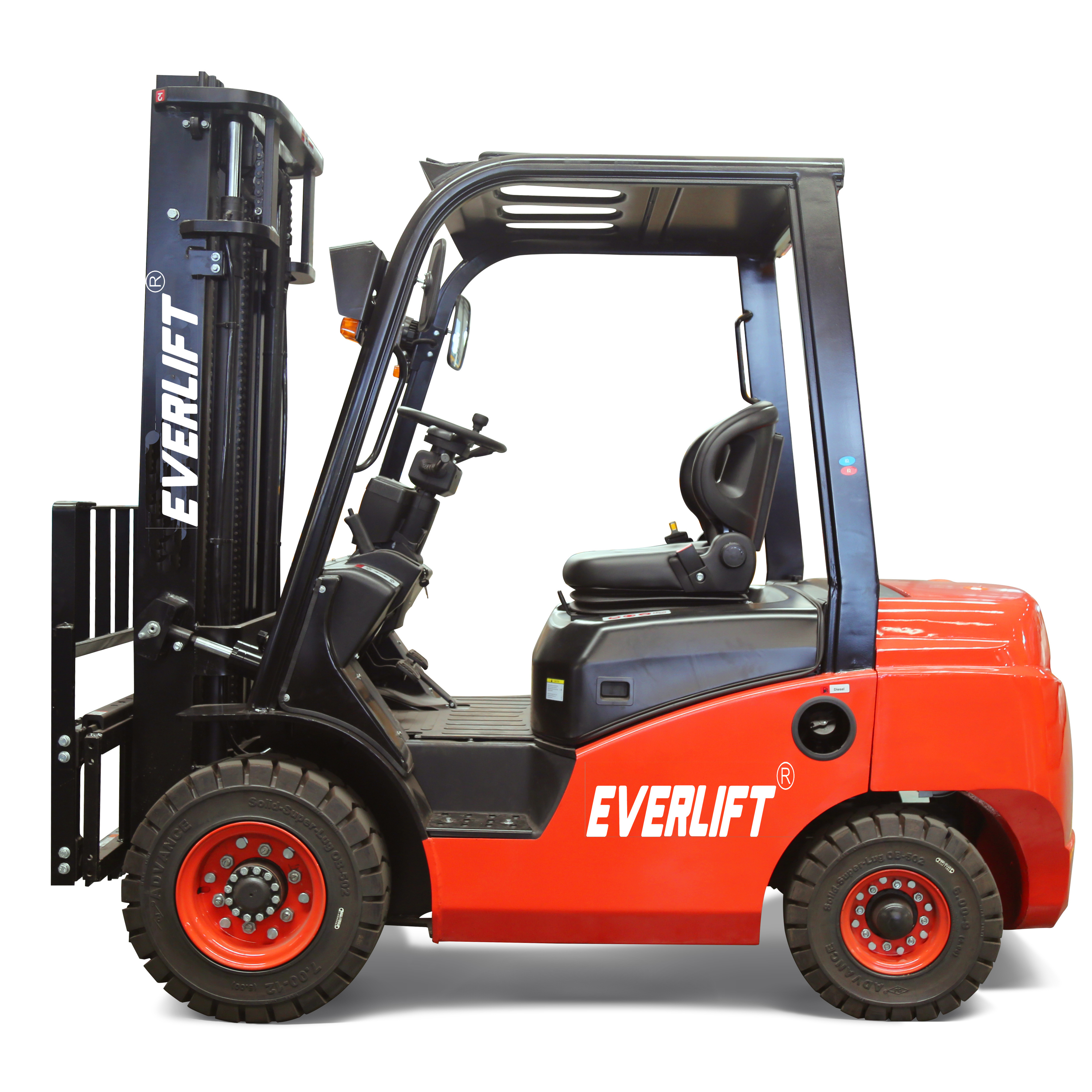 Heli forklift diesel forklifts price 2500kg 3000kg 3500kg  3m-6m triplex mast lpg gasoline forklifts solid tires side shifter