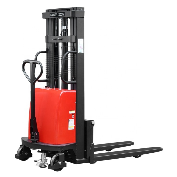 Everlift HOT SALE Semi -Electric Pallet Stacker capacity 1000Kg 1500Kg Lift Height 1.6M -3.5M manual stacker