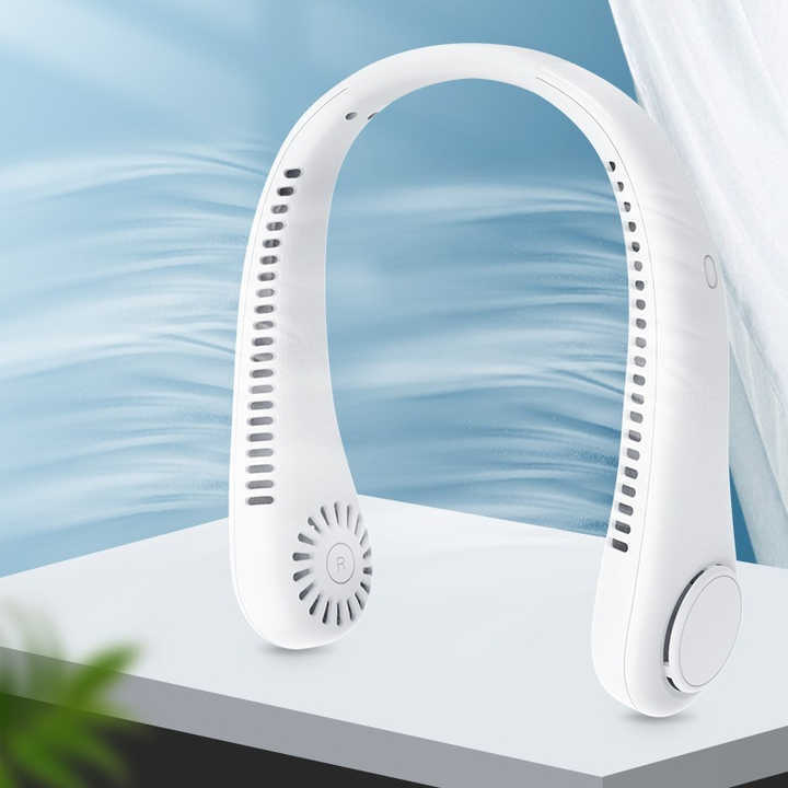 Custom Logo USB 360 degree rotating eyelash dryer china cooling mini fan 2 in 1 portable hanging neck fan