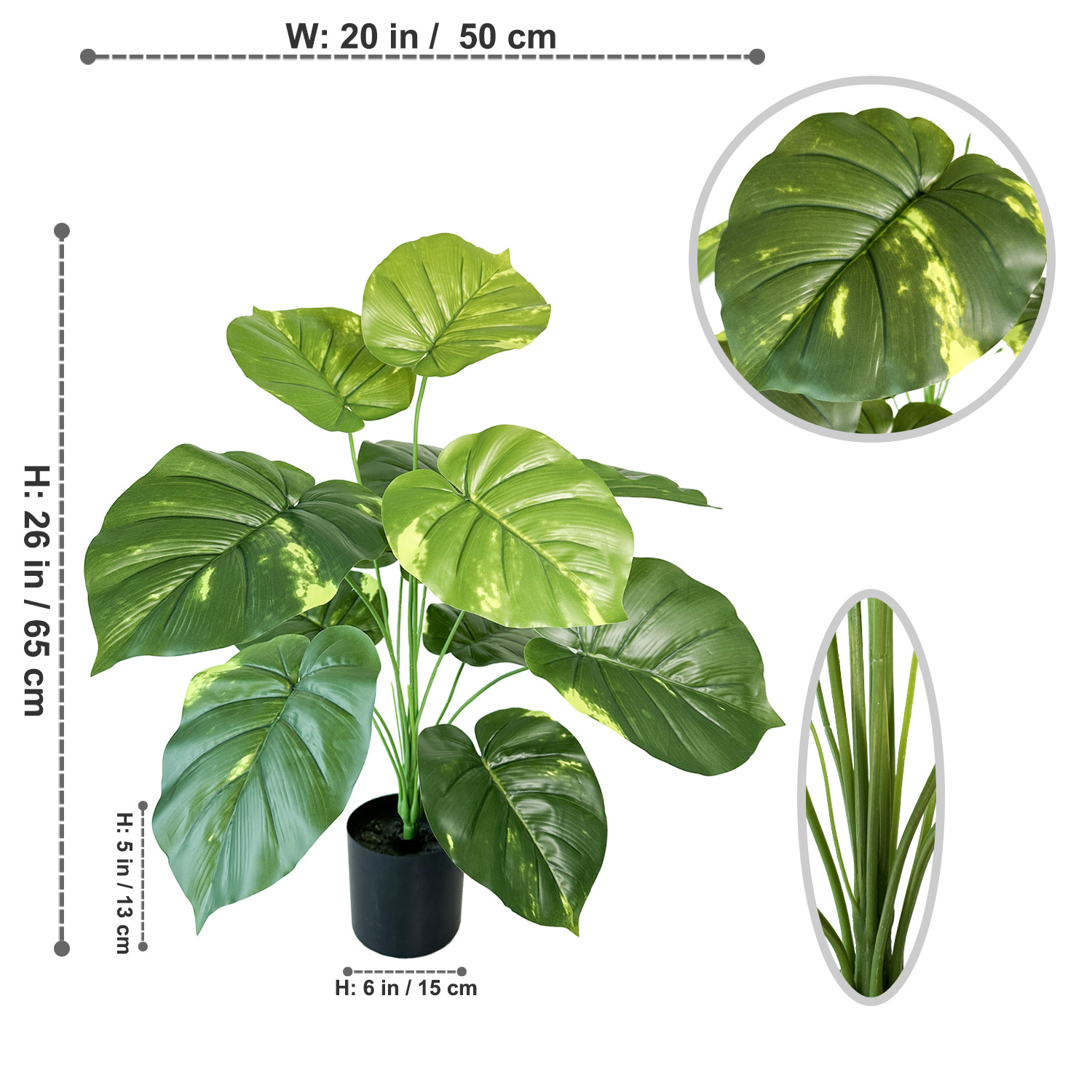 Monstera Plant Plastic Leaf Indoor Home Ornamental Small Large faked bonsai Plant Artificial plant tree for home decoration