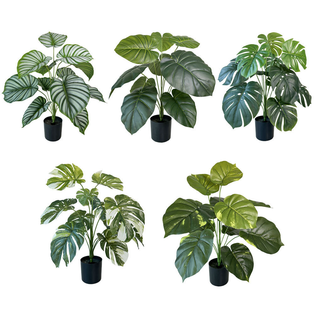 Monstera Plant Plastic Leaf Indoor Home Ornamental Small Large faked bonsai Plant Artificial plant tree for home decoration