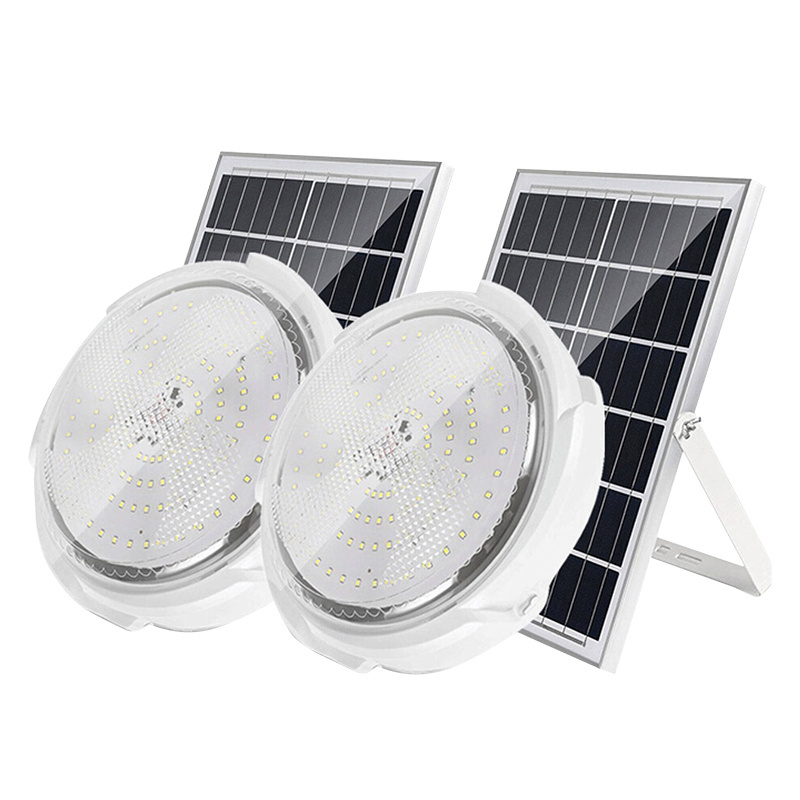 Solar Powered Ceiling Lamp For Backyard Garden Porch 80W 100W 200W 300W Outdoor Solar Ceiling Light With Remote Control