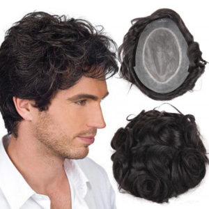 Big Promotion Wholesale Indian Human Hair Toupee Cheap Toupee For Men Natural Color Men's Toupee Hair Replacement System