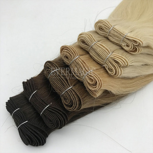 stock European virgin hair hand tied weft seamless hair extensions skin weft human hair extension individual human hai