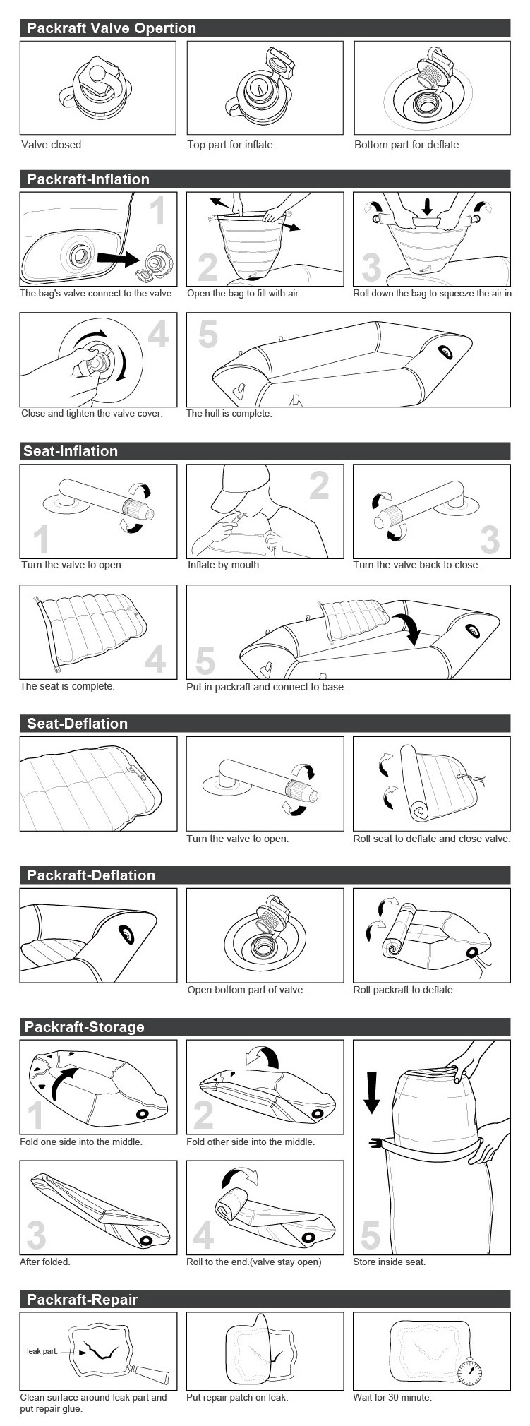 portable folding fishing raft whitewater raft frame ponton boat rowing kayak and boat