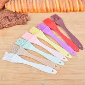 Custom 6.5in Pp Handle Barbecue Baking Kitchen Silicone Pastry Basting Bbq Spread Oil Butter Sauce Marinades Cooking Oil Brush