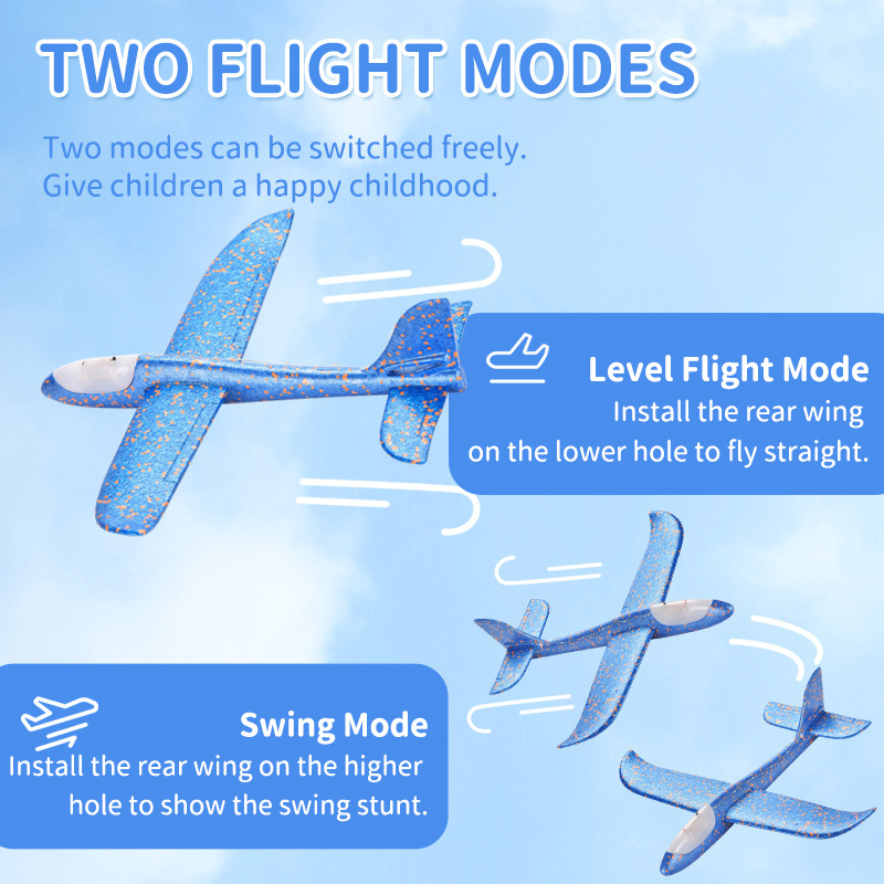 Throwing Glinder Aircraft Led Light Toys Kids Led Light Flying Toy For Outdoor Plane Model Toy