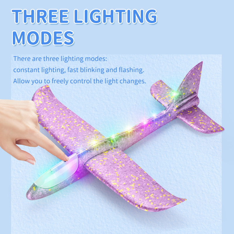 Throwing Glinder Aircraft Led Light Toys Kids Led Light Flying Toy For Outdoor Plane Model Toy