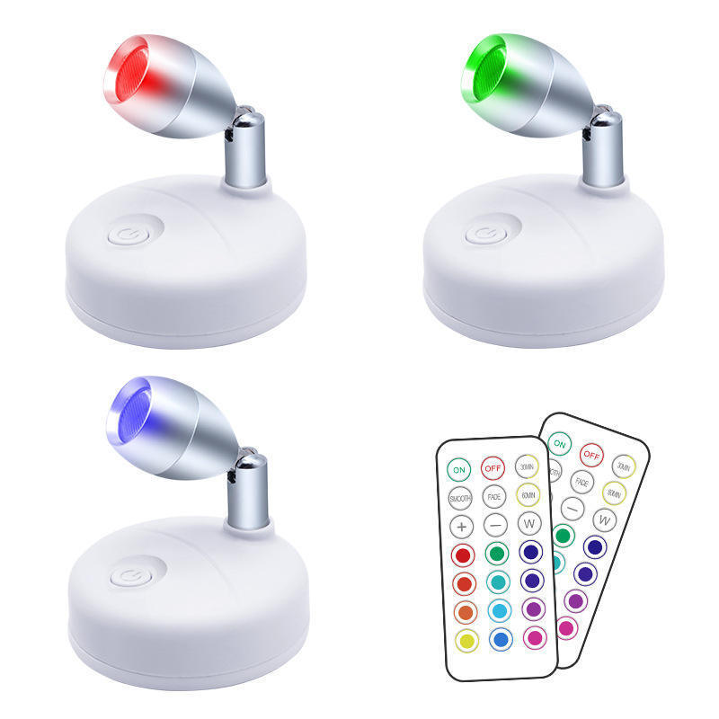 Indoor 13-color Wireless Rgb Remote Control Cabinet Spotlight Bedroom Reading Up And Down Adjustable Led Wall Lamp Wall Light