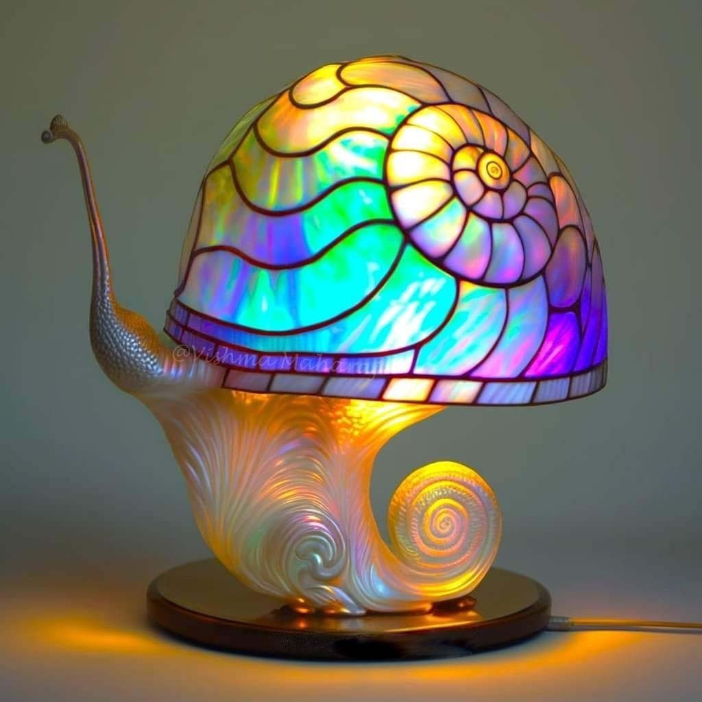 DIY Stained Glass Plant Series Table Lamp Reading Room Night Light Painted Desk Lamp Indoor Decoration light