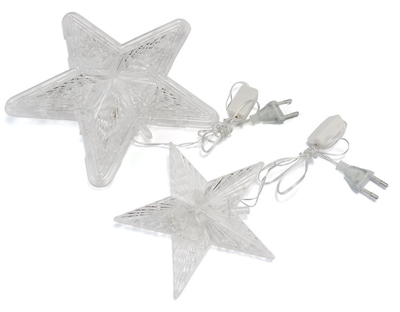 Evermore Holiday Decoration Led Luminous Star String Lights Five-pointed Star Christmas Tree Top Lights With Battery Box