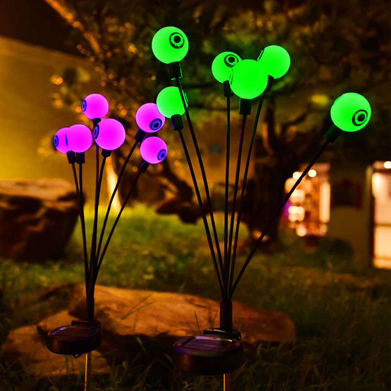 Wholesale price new solar lawn pathway decoration led Halloween lights Outdoor garden ground waterproof camping light