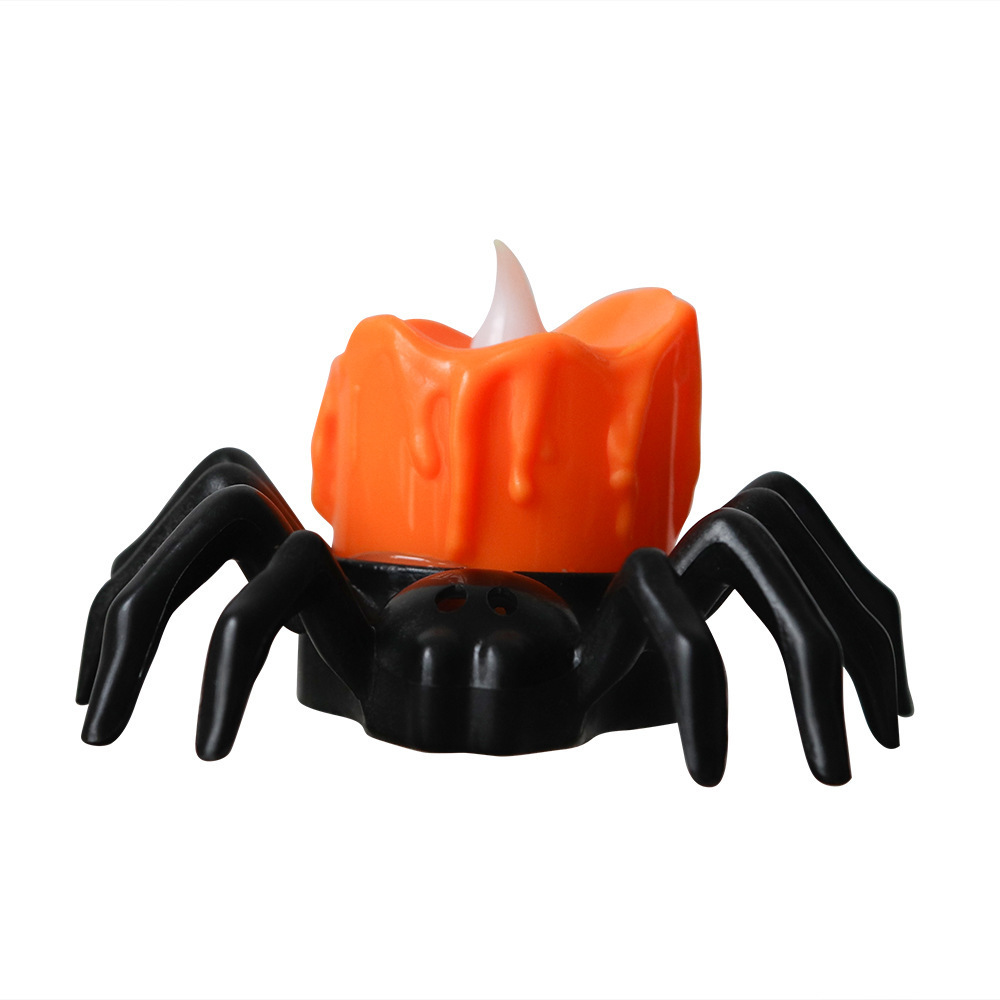 Halloween Accessories Pumpkin Candle Night Light Halloween Light Up Spider Home Decor Holiday Party Decoration Table Ornaments